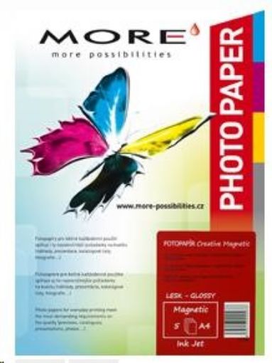 Obrázek ARMOR Fotopapír MORE Creative Magnetic, glossy, 5 listů, A4