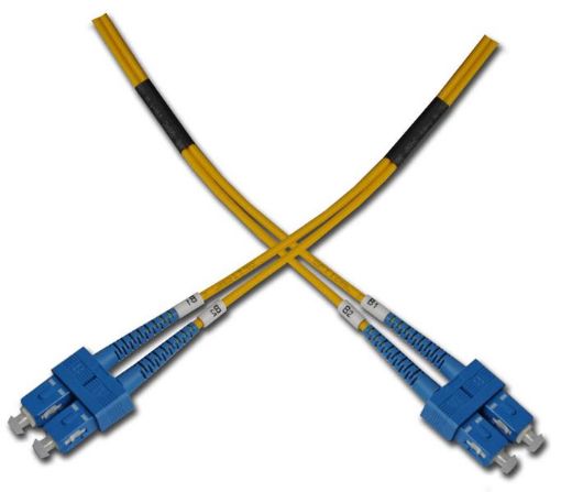 Obrázek Optický patchkabel duplexní, SC-SC 9/ 125um SM, 1m